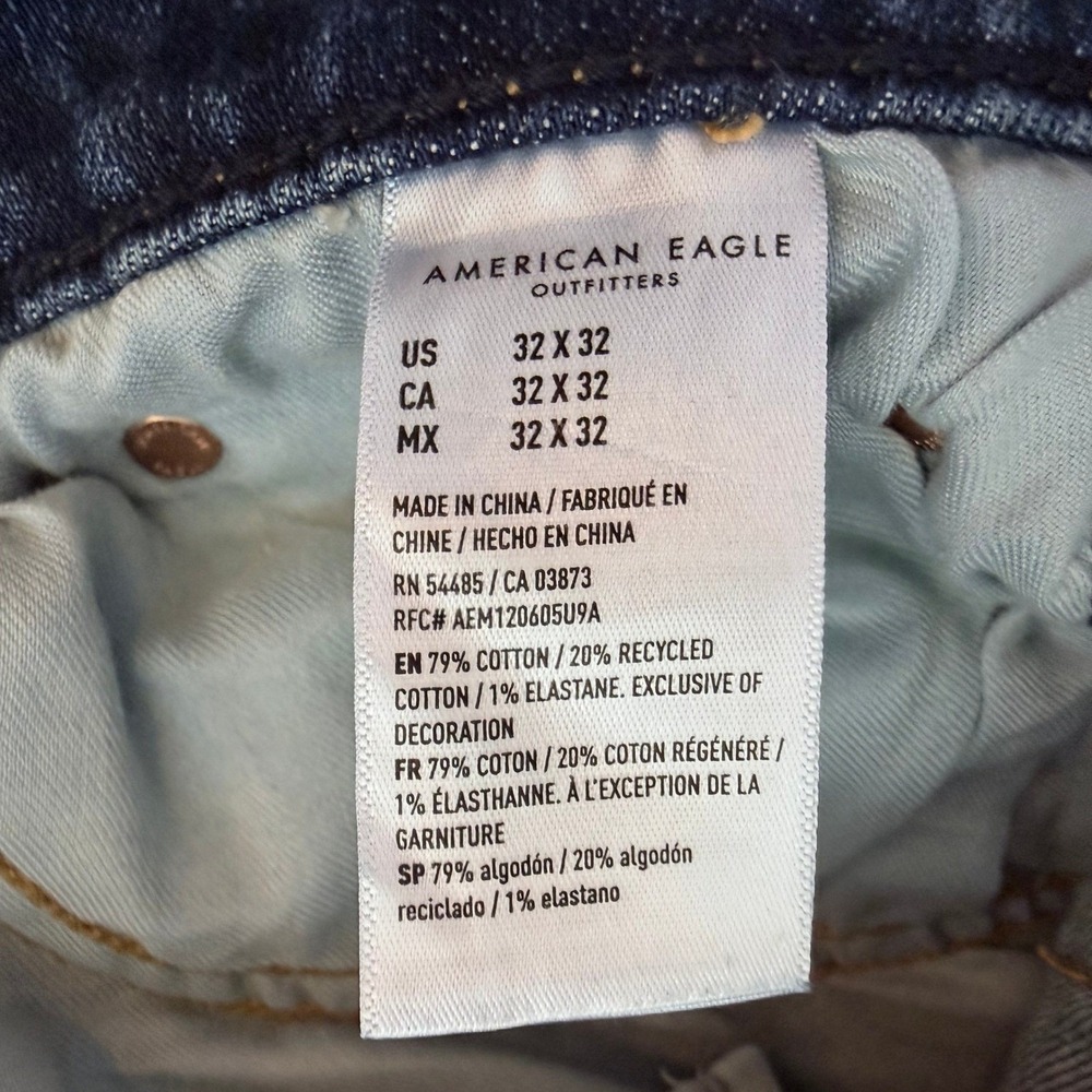 American Eagle Original Bootcut Women 32x32 Blue Flex Denim Classic Americana - Picture 5 of 12